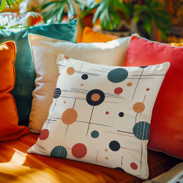 Geometrisches Muster des mittleren Jahrhunderts Kissen