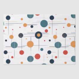 Geometrisches Muster des mittleren Jahrhunderts Seidenpapier