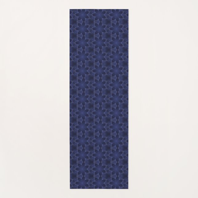geometrisches Muster des Navy Blue Blitz Yogamatte (Vorderseite)