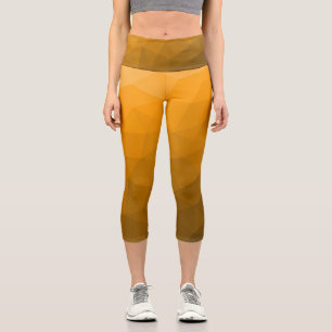 geometrisches Muster des Orangengrades Capri Leggings