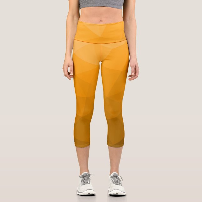 geometrisches Muster des Orangengrades Capri Leggings (Vorderseite)