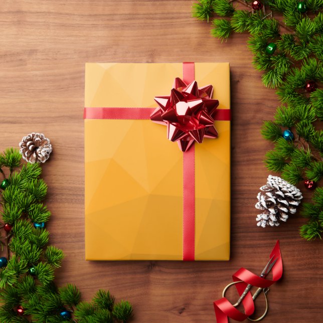 geometrisches Muster des Orangengrades Geschenkpapier (Feiertagsgeschenk)