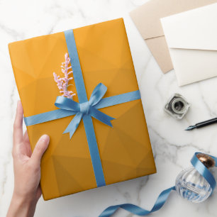 geometrisches Muster des Orangengrades Geschenkpapier