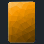geometrisches Muster des Orangengrades Magnet<br><div class="desc">Orange Gefälle geometrisches Messmuster. Dreieck geometrisches Mesh mit dunkelorange Orange Farbverlauf.</div>