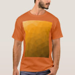 geometrisches Muster des Orangengrades T-Shirt<br><div class="desc">Eleganter moderner geometrischer T - Shirt für jeden. Orangefächerte geometrische Maschenmuster helle Dreiecke ombre. Dreieck geometrische Masche mit ombre Farbverlauf Design.</div>