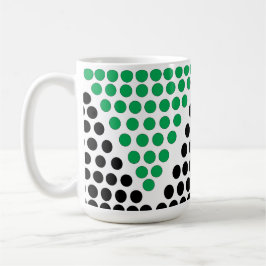 Geometrisches Muster des schwarzen grünen Dreiecks Kaffeetasse