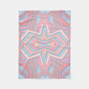 Geometrisches Muster (düstere Farbe) in Rosa und h Fleecedecke