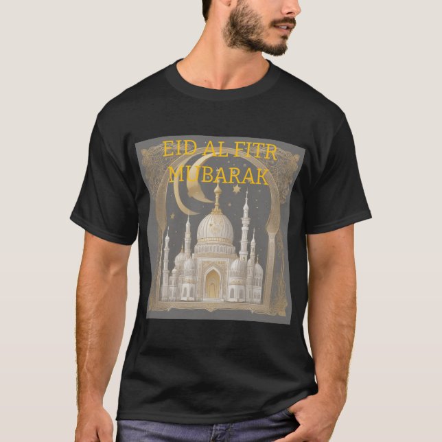 Geometrisches Muster Eid Al Fitr Tshirt für Männer (Vorderseite)
