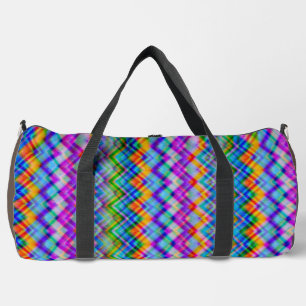 Geometrisches Muster eines Stoffes auf einem Reise Duffle Bag