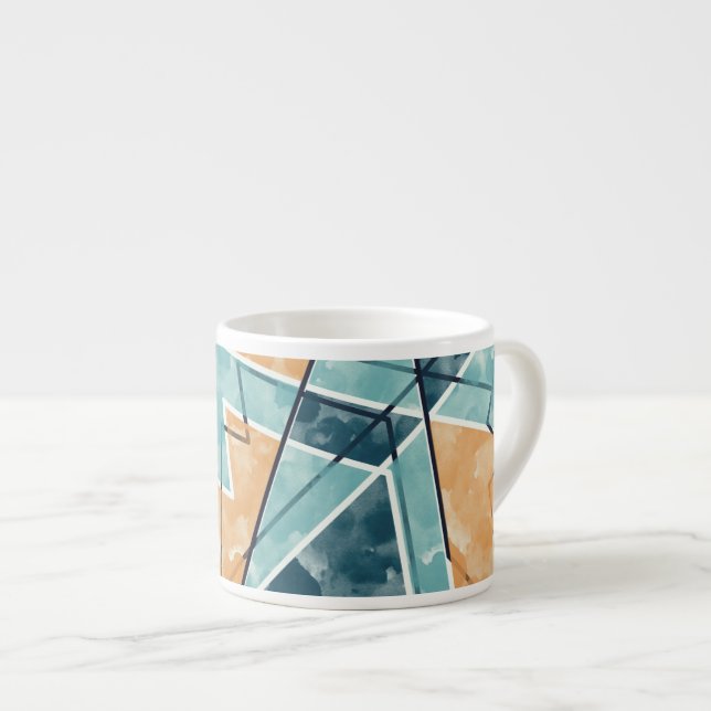 Geometrisches Muster Espressotasse (Vorderseite Rechts)