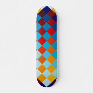 Geometrisches Muster farbiger Quadrate Skateboard