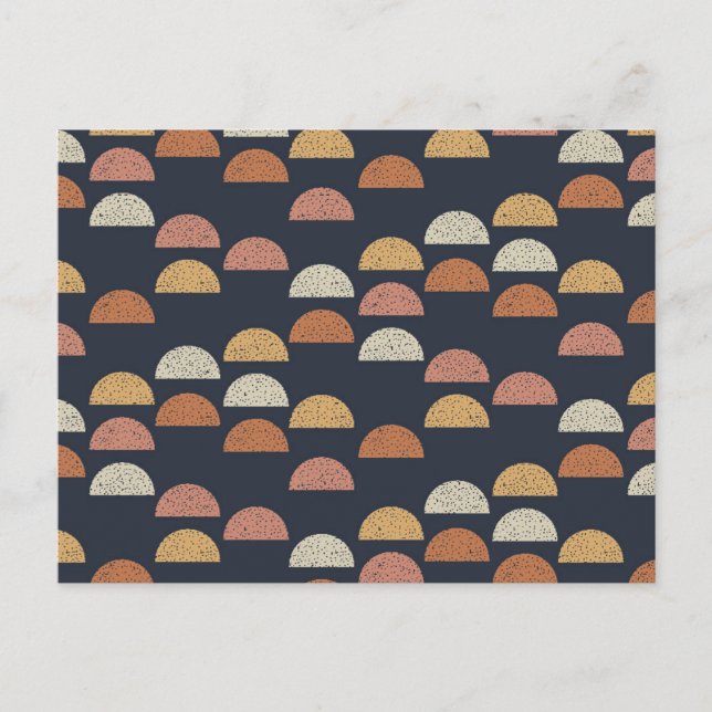 Geometrisches Muster Feiertagspostkarte (Vorderseite)