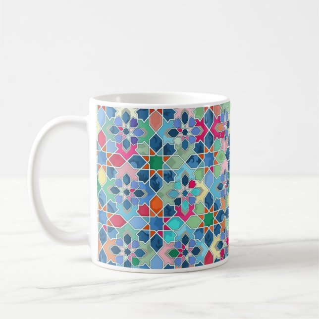 Geometrisches Muster für atemberaubende, dynamisch Kaffeetasse (Links)