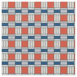 Geometrisches Muster für Blau und Rot Stoff