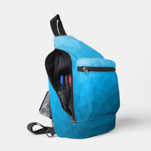 Geometrisches Muster für blaues Zyan Crossbody Bag