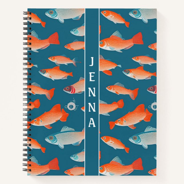 Geometrisches Muster für das arktische Char Notizbuch (Vorderseite)