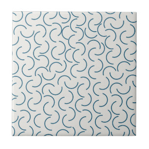 Geometrisches Muster für die blaue Hälfte des Krei Fliese
