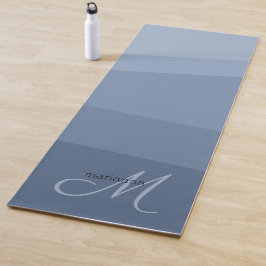 Geometrisches Muster für dunkelblaue Töne Yogamatte