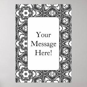 Geometrisches Muster für Erwachsene-Farbseiten-Pos Poster