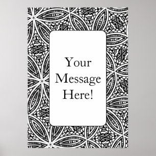 Geometrisches Muster für Erwachsene-Farbseiten-Pos Poster