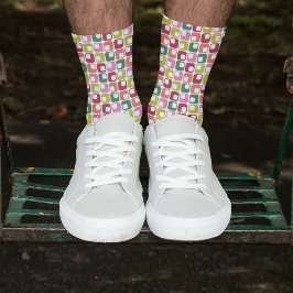 Geometrisches Muster für hintere Rechtecke Socken