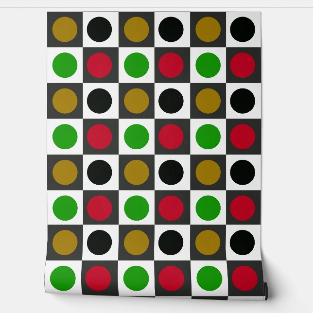 Geometrisches Muster für hintereinander kreisförmi Tapete (Abrollen)