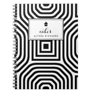 Geometrisches Muster für kundenspezifisches Backen Notizblock