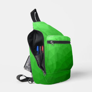 Geometrisches Muster für lichtgrüne Gefälle Crossbody Bag