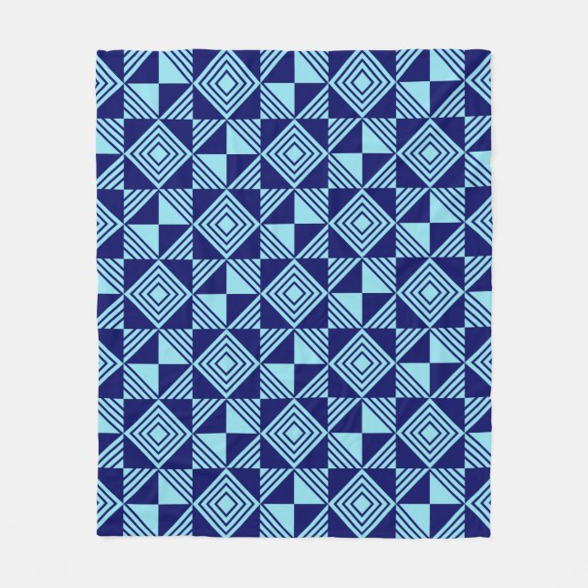 Geometrisches Muster für Math Retro Muster Fleecedecke (Vorderseite)