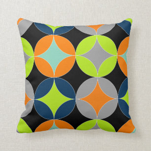 Geometrisches Muster für moderne Mittelzenturkrei Kissen