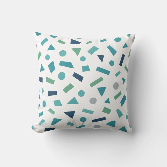 Geometrisches Muster für Retro-80er-Memphis Kissen (Vorderseite)