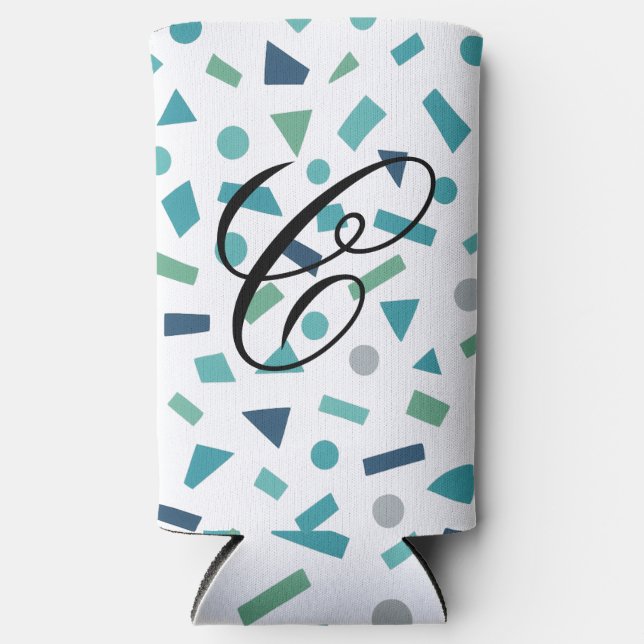 Geometrisches Muster für Retro-80er-Memphis Selters Dosenkühler (Vorderseite)