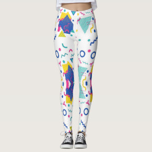 Geometrisches Muster für Retro-Memphis Leggings