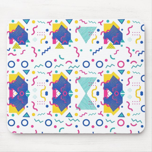 Geometrisches Muster für Retro-Memphis Mousepad (Vorne)