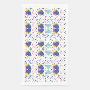 Geometrisches Muster für Retro-Memphis Serviette
