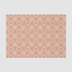Geometrisches Muster für Retro-rosa und blaue Verr Seidenpapier