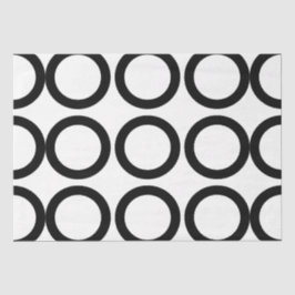 Geometrisches Muster für Schwarzweiß Seidenpapier