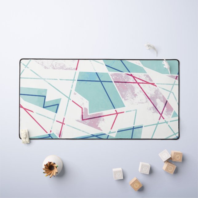 Geometrisches Muster für "Washout" Schreibtischunterlage (Kindertisch)