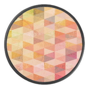 Geometrisches Muster für weiches Dreieck Eishockey Puck