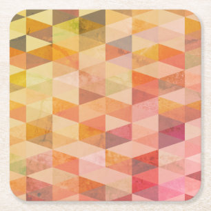 Geometrisches Muster für weiches Dreieck Rechteckiger Pappuntersetzer