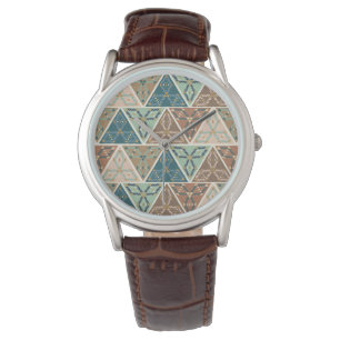 Geometrisches Muster Geo-Schritt-  im Freien Armbanduhr