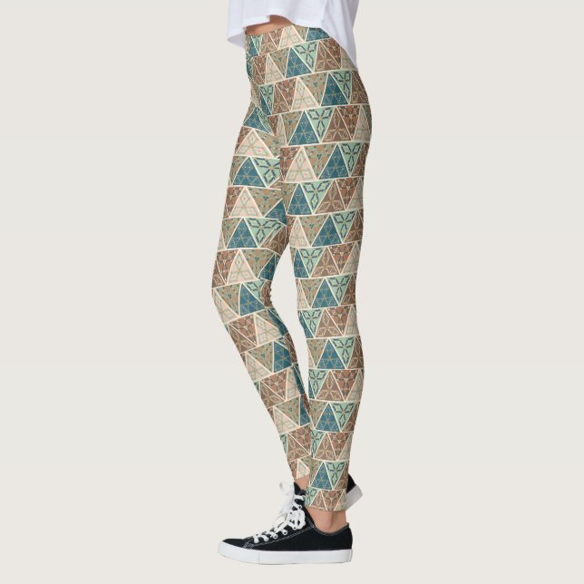 Geometrisches Muster Geo-Schritt-| im Freien Leggings (Links)