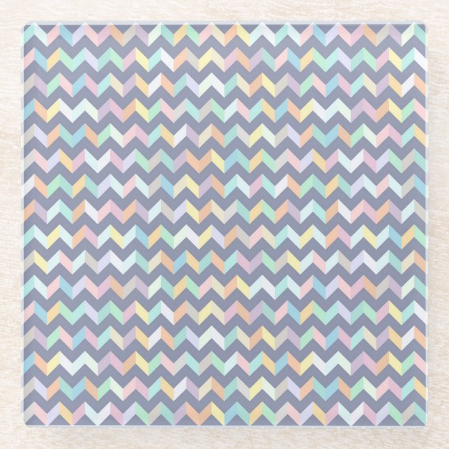 Geometrisches Muster Glasuntersetzer (Vorderseite)