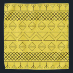 Geometrisches Muster Gold Pet Halstuch<br><div class="desc">Trendy Geometric Muster Gold Pet Bandana. Schwarzer Druck auf goldenem Hintergrund.</div>