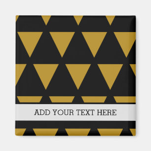 Geometrisches Muster Goldenes Dreieck Antik Magnet