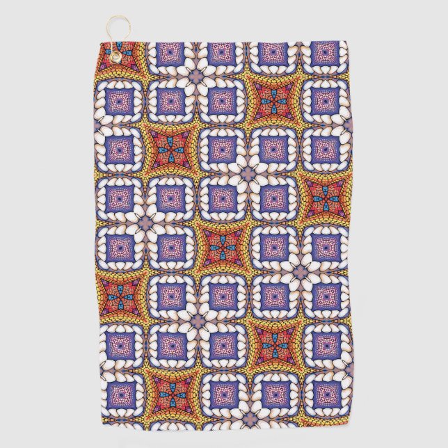 Geometrisches Muster Golfhandtuch (Vorderseite)