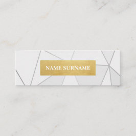 Geometrisches Muster-graues GoldminiVisitenkarte Mini Visitenkarte