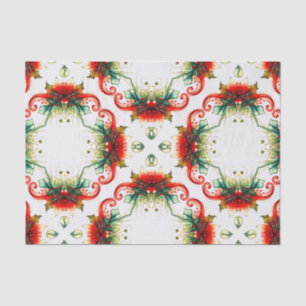 Geometrisches Muster, Heilige Beeren und Bänder Seidenpapier