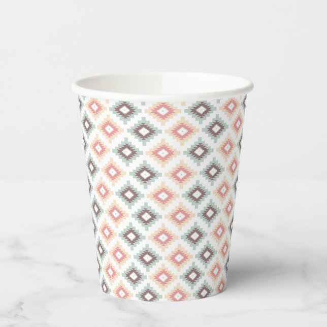 Geometrisches Muster im aztec-Stil Pappbecher (Links)
