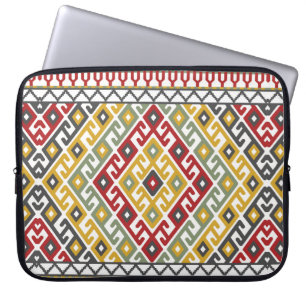 Geometrisches Muster im indischen, türkischen Hin Laptopschutzhülle